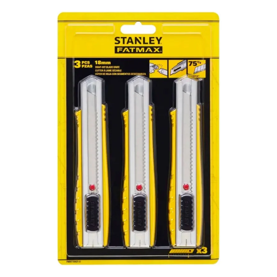 Ніж монтажний DeWALT FatMax, 3 шт., лезо 18-мм, 155мм (FMHT10421-0)