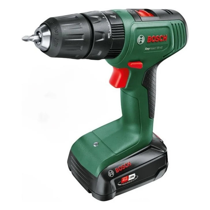 Шуруповерт Bosch EasyImpact 18V-40 18В 2х2Агод 2038Нм 0-4300-1630обхв кейс ЗП набір з (0.603.9D8.109)