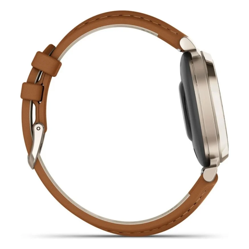 Смарт-годинник Garmin Lily 2 Cream Gold with Tan Leather Band (010-02839-60) — фото 4