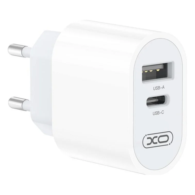Зарядний пристрій XO L97 double USB-A/USB-C with Type-C to Type-C cable White — фото 2