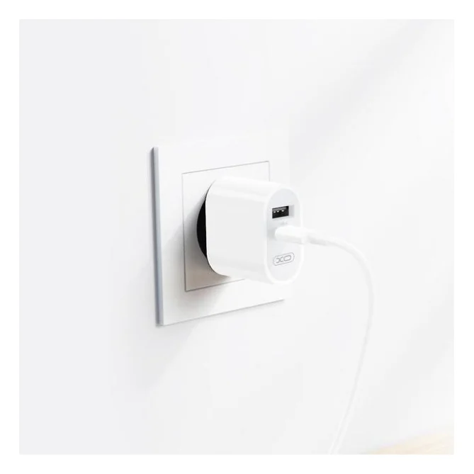 Зарядний пристрій XO L97 double USB-A/USB-C with Type-C to Type-C cable White — фото 4