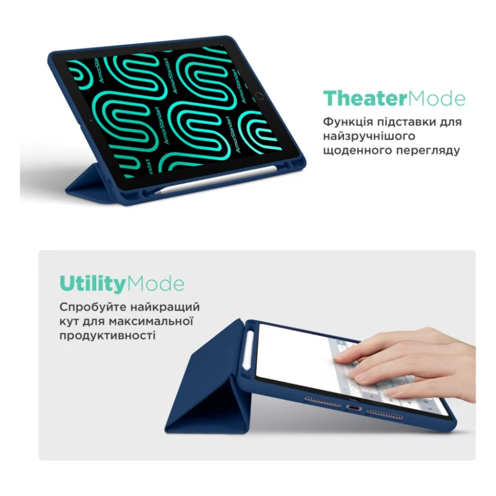 Чохол до планшета Armorstandart Smart Fold Pen iPad mini 2024 / mini 6 Dark Blue (ARM82827) — фото 4