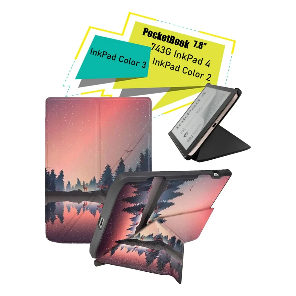 Чохол до електронної книги BeCover Ultra Slim Origami PocketBook 743G InkPad 4/InkPad Color 2/InkPad Color 3 (7.8") Dusk (713085)