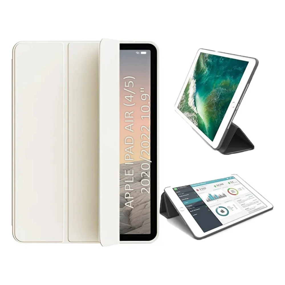 Чохол до планшета BeCover Tri Fold Soft TPU Silicone BeCover Apple iPad Air (4/5) 2020/2022 10.9" Beige (711734)