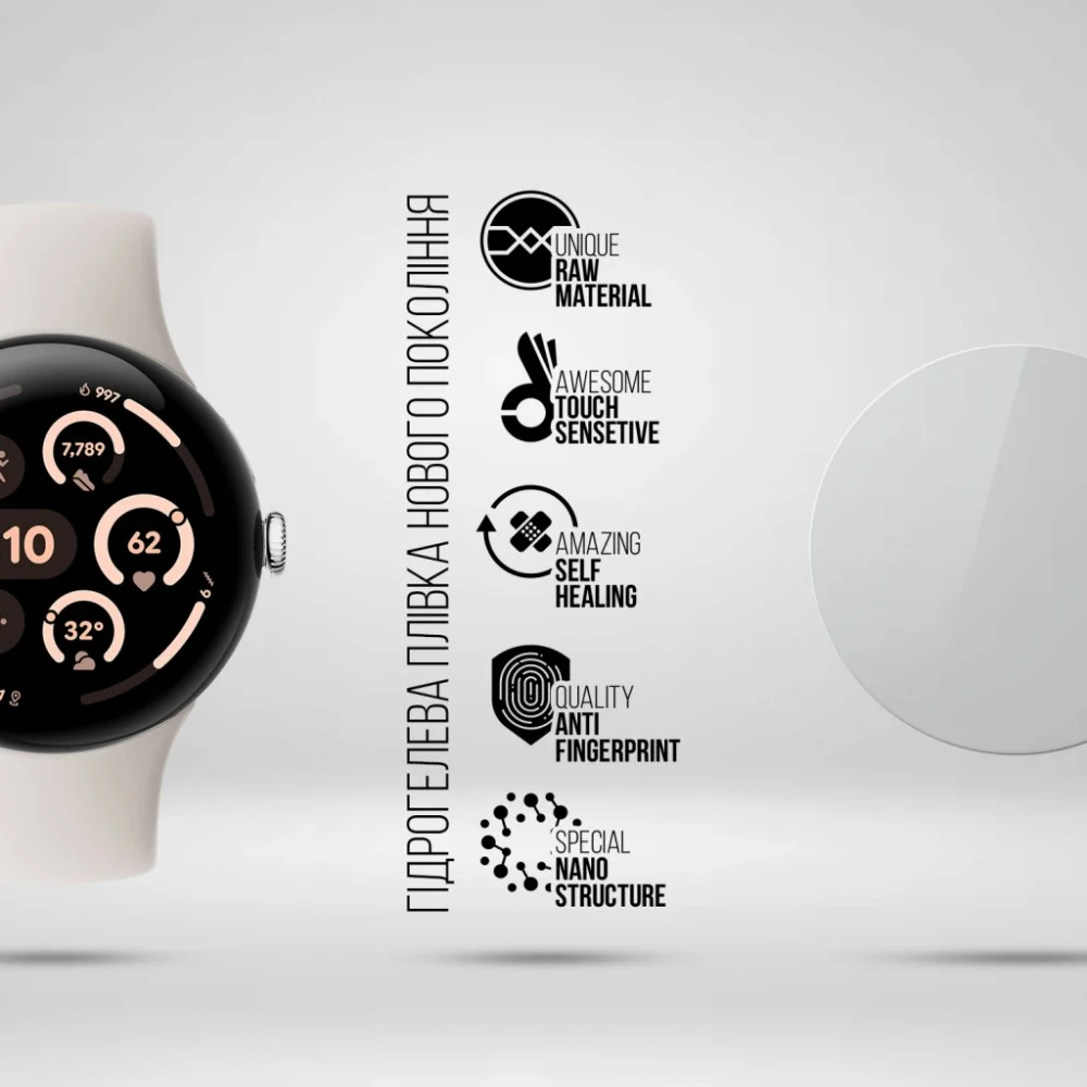 Плівка захисна Armorstandart Google Pixel Watch 3 45mm 6pcs (ARM81146) — фото 2