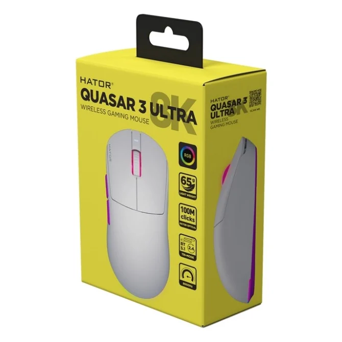 Мишка Hator Quasar 3 Ultra 8K Wireless White (HTM771) — фото 8