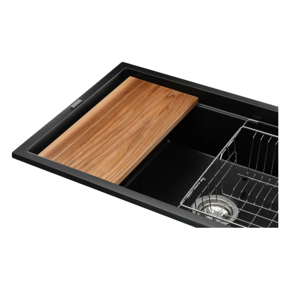 Мийка кухонна GRANADO Optimal Estella black (+ змішувач Badalona LUX inox + дозатор Redondo inox + коши (ksg0201) — фото 6