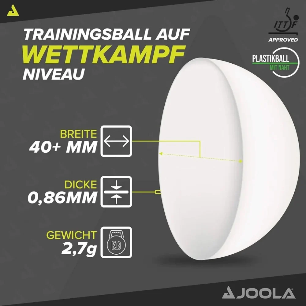 М'ячик для настільного теніса Joola Magic ABS 40+ White 72 шт (44216) (930813) — фото 5