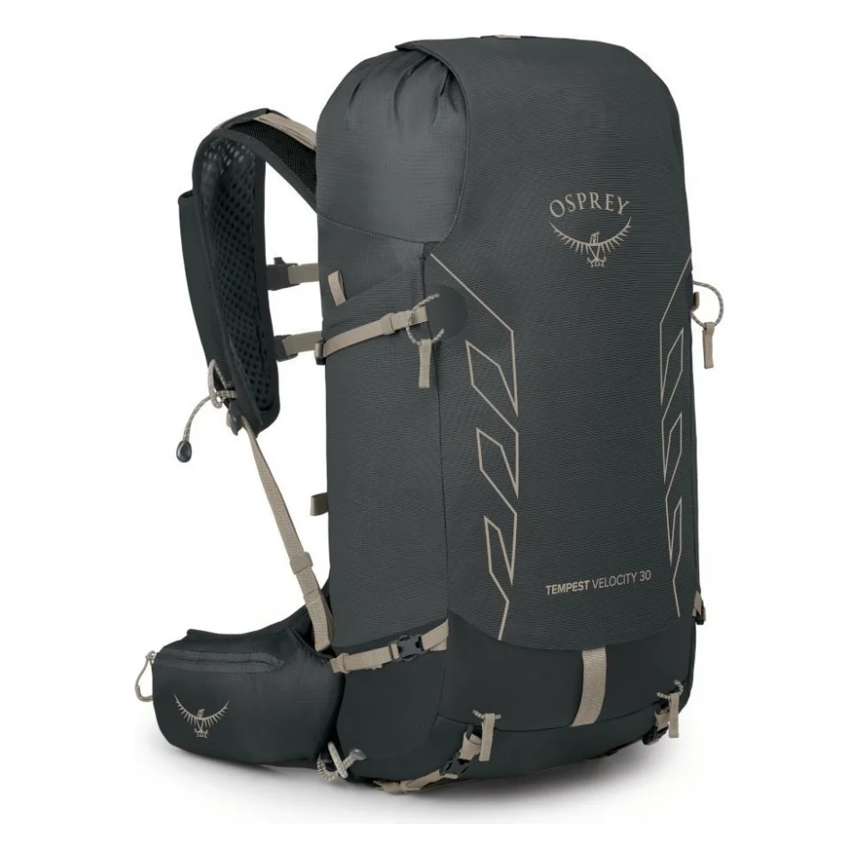 Рюкзак туристичний Osprey Tempest Velocity 30 dark charcoal/chiru tan - WM/L - чорний (009.3549)