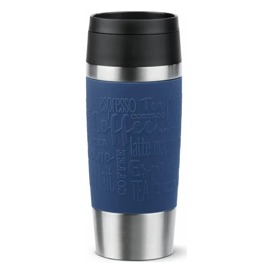 Термокружка Tefal Travel Mug Classic, 360мл, нержавіюча сталь, синій (N2020310)