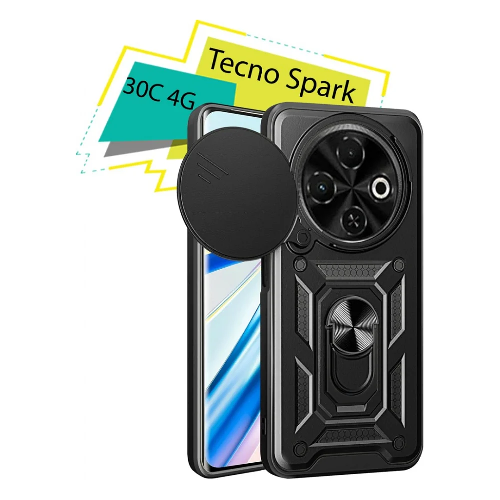 Чохол до мобільного телефона BeCover Military Tecno Spark 30C 4G Black (713074)