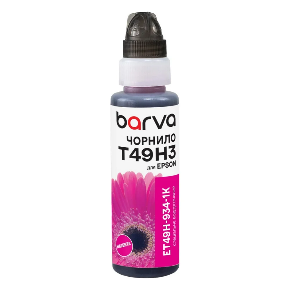 Чорнило Barva Epson T49H 100мл, Water, флакон OneKey, Magenta (ET49H-934-1K)