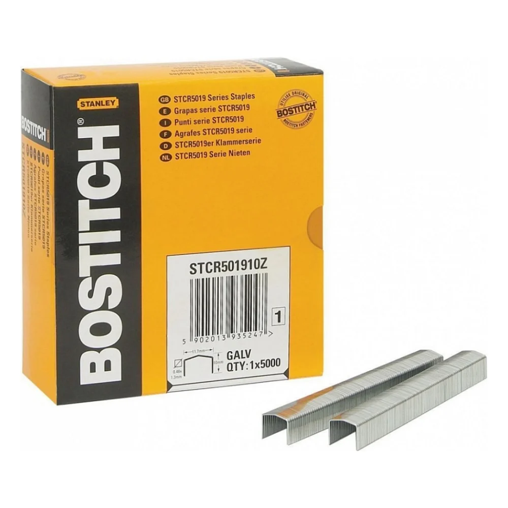 Скоби для будівельного степлера Bostitch "STCR5022", 10 мм, 5000 шт (STCR501910Z)