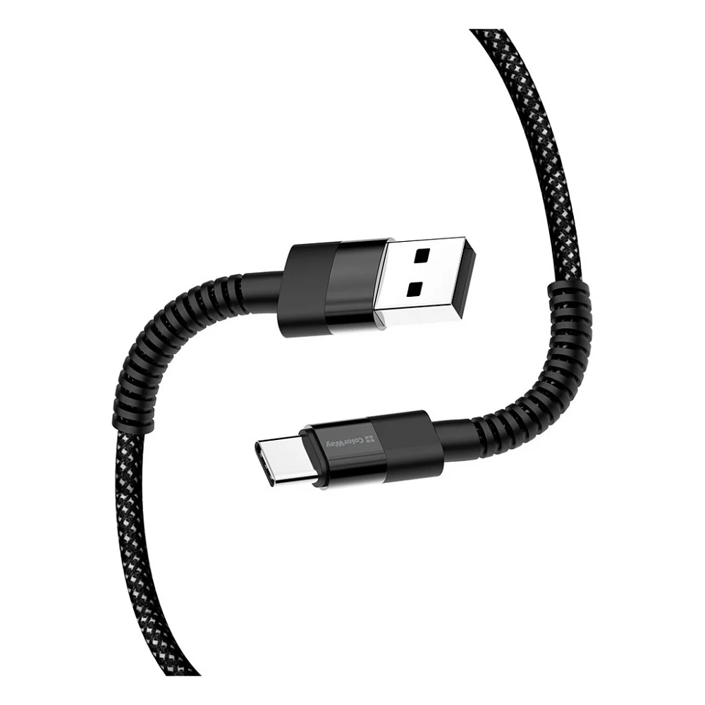 Дата кабель USB 2.0 AM to Type-C 1.0m 2.4А black ColorWay (CW-CBUC063-BK) — фото 5