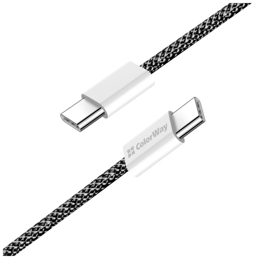 Дата кабель USB-C to USB-C 1.0m 60W 3.0А black ColorWay (CW-CBPDCC061-BK) — фото 4