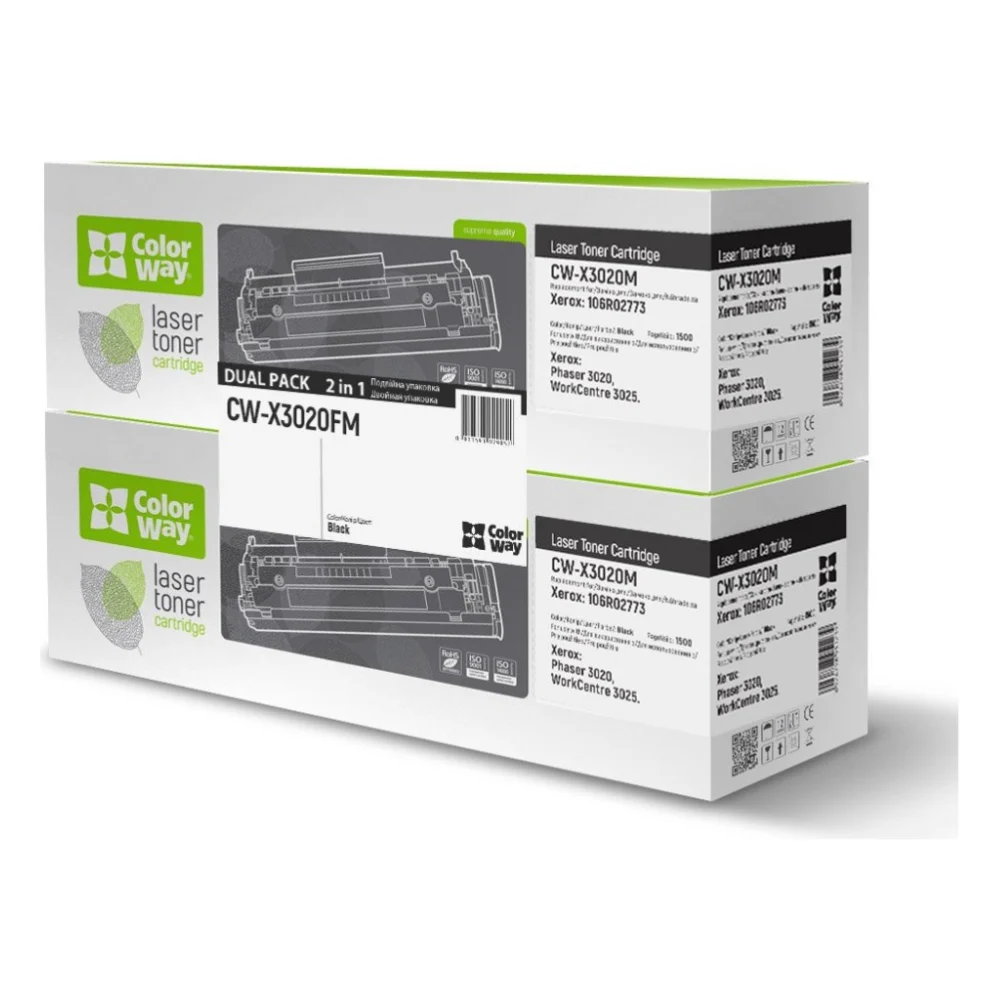 Картридж ColorWay Xerox Ph3020/WC3025/106R02773 DUAL PACK (CW-X3020FM)
