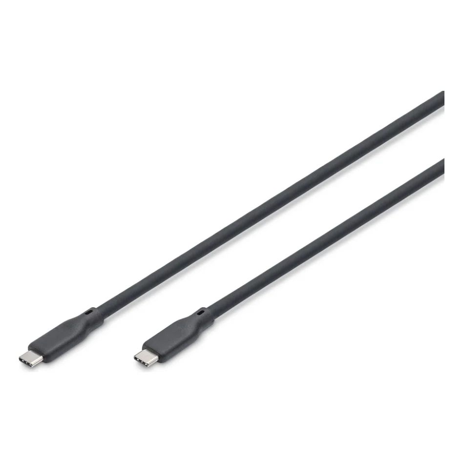 Дата кабель USB-C to USB-C 1.0m USB 3.2 Gen2 10G 100W 4K silicone black Digitus (AK-300342-010-S)