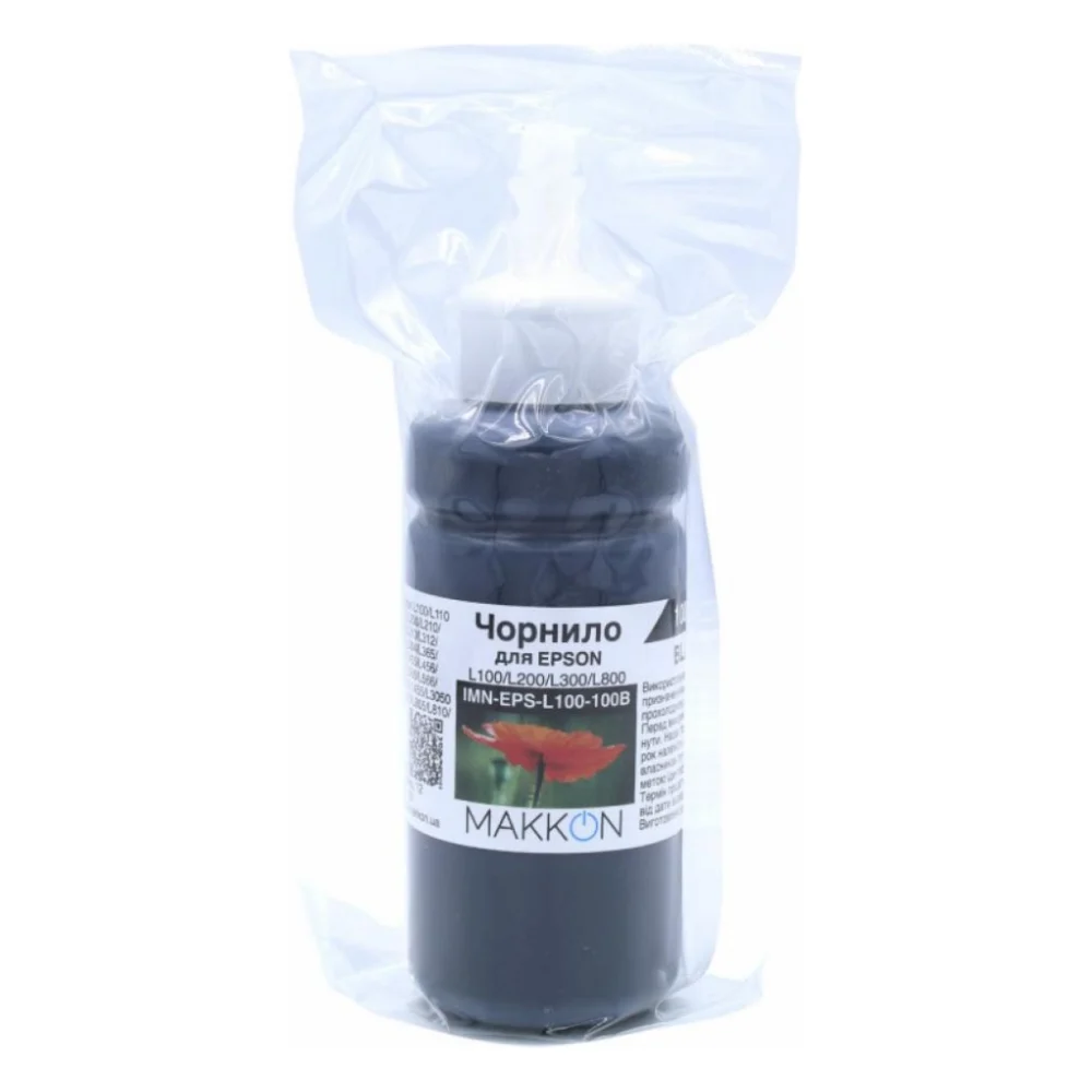 Чорнило Makkon для Epson L100/L200/L300/L800 100 мл black (IMN-EPS-L100-100B)