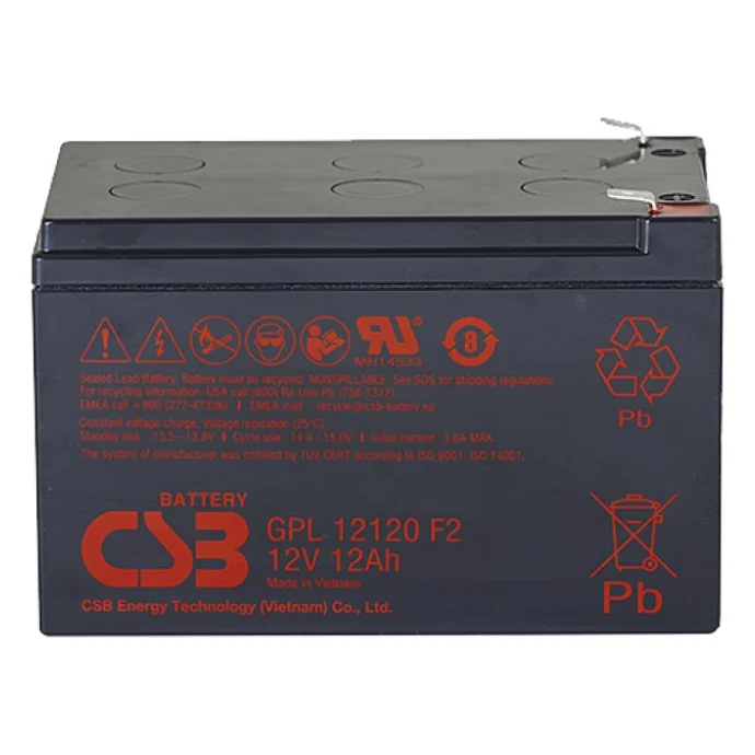 Батарея до ДБЖ CSB 12В 12 Аг (GPL12120 F2)