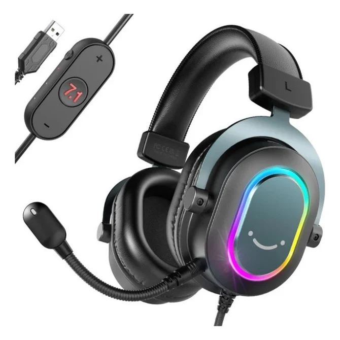 Навушники Fifine H6 RGB 7.1 Black (H6)