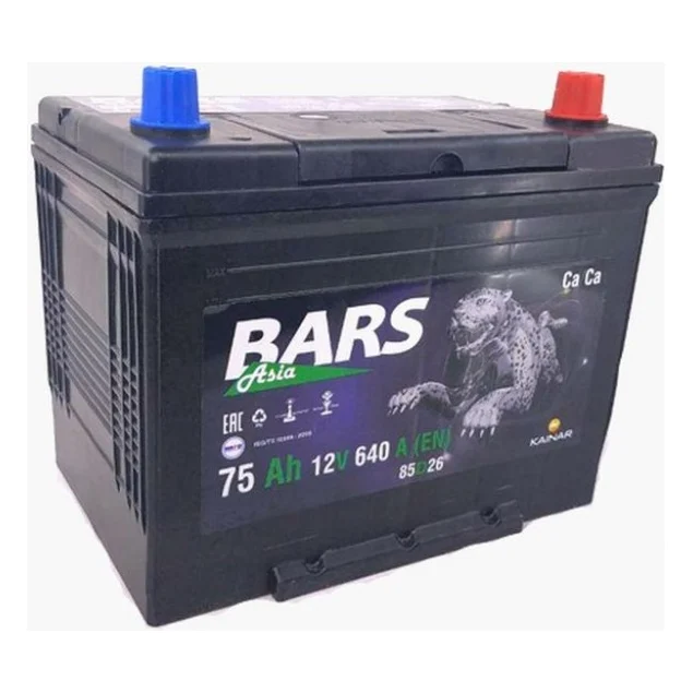 Акумулятор автомобільний Bars 75Ah ASIA Ев (-/+) (640EN)
