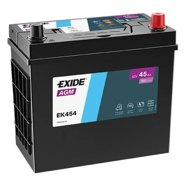 Акумулятор автомобільний EXIDE START-STOP AGM 45Ah ASIA Ев (-/+) (380EN) (EK454)
