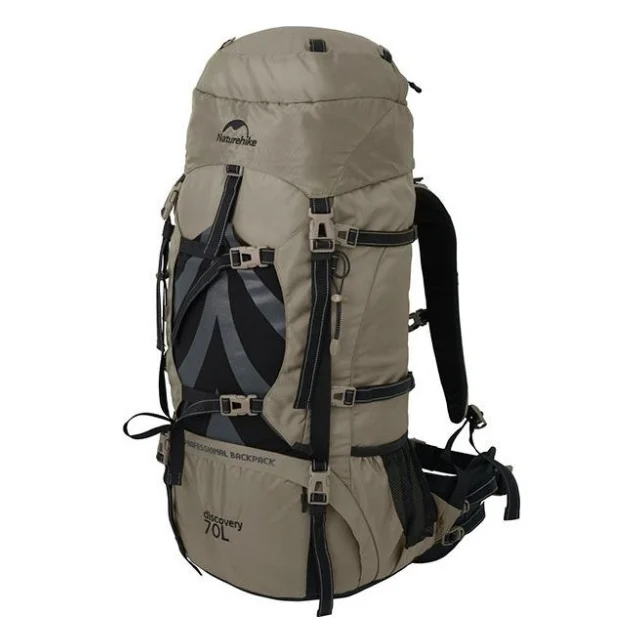 Рюкзак туристичний Naturehike NH70B070-B 70 л + 5 л світло-коричневий (6975641887461)