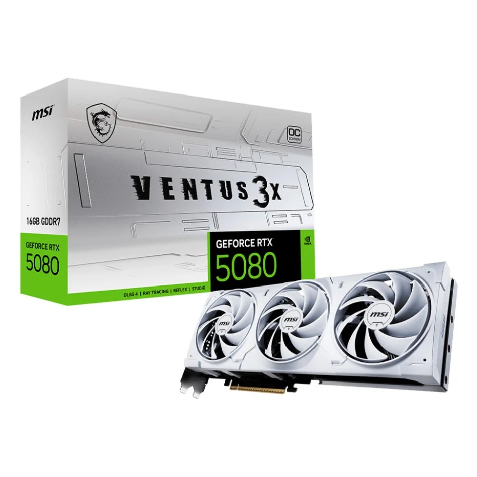 Відеокарта MSI GeForce RTX 5080 16384Mb VENTUS 3X OC WHITE (RTX 5080 16G VENTUS 3X OC WHITE) — фото 7