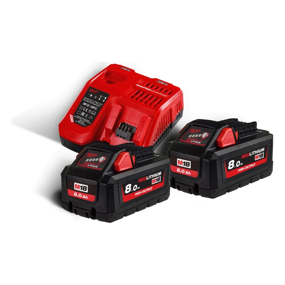 Набір акумулятор + зарядний пристрій Milwaukee M18 HNRG-802, 2xM18 HB8(8Ah), 1xM12 B4(4Ah) (4933471073)