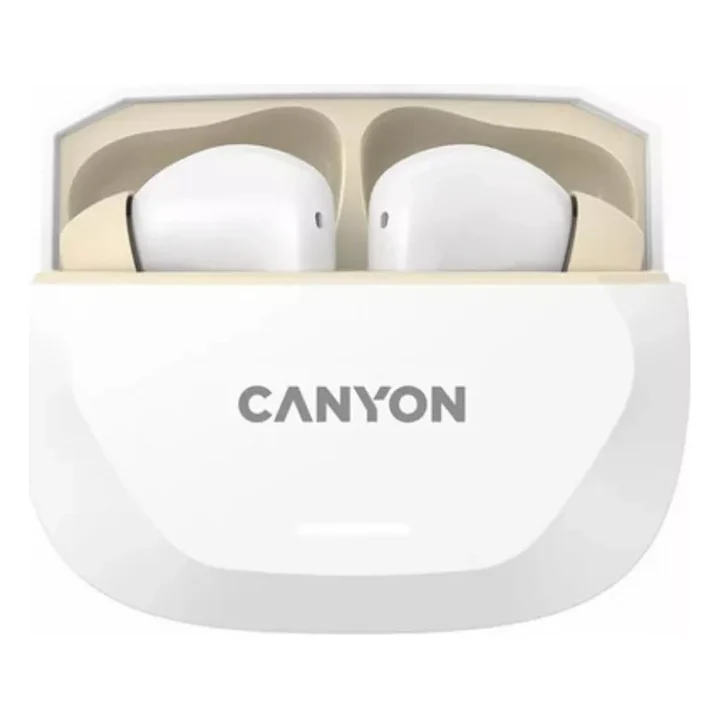 Навушники Canyon Hexagon 7 TWS ANC+ENC Wireless Charge White/Beige (CNS-TWS7WB) — фото 2