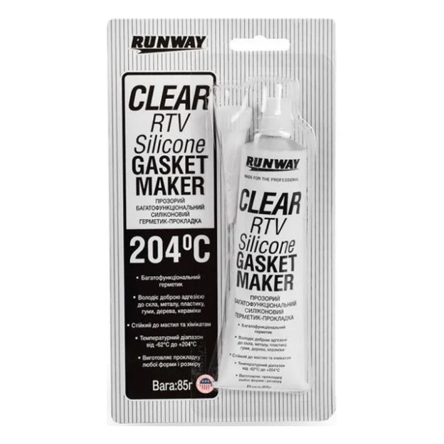 Герметик автомобільний Runway Clear RTV Silicone 85г (RW8502)