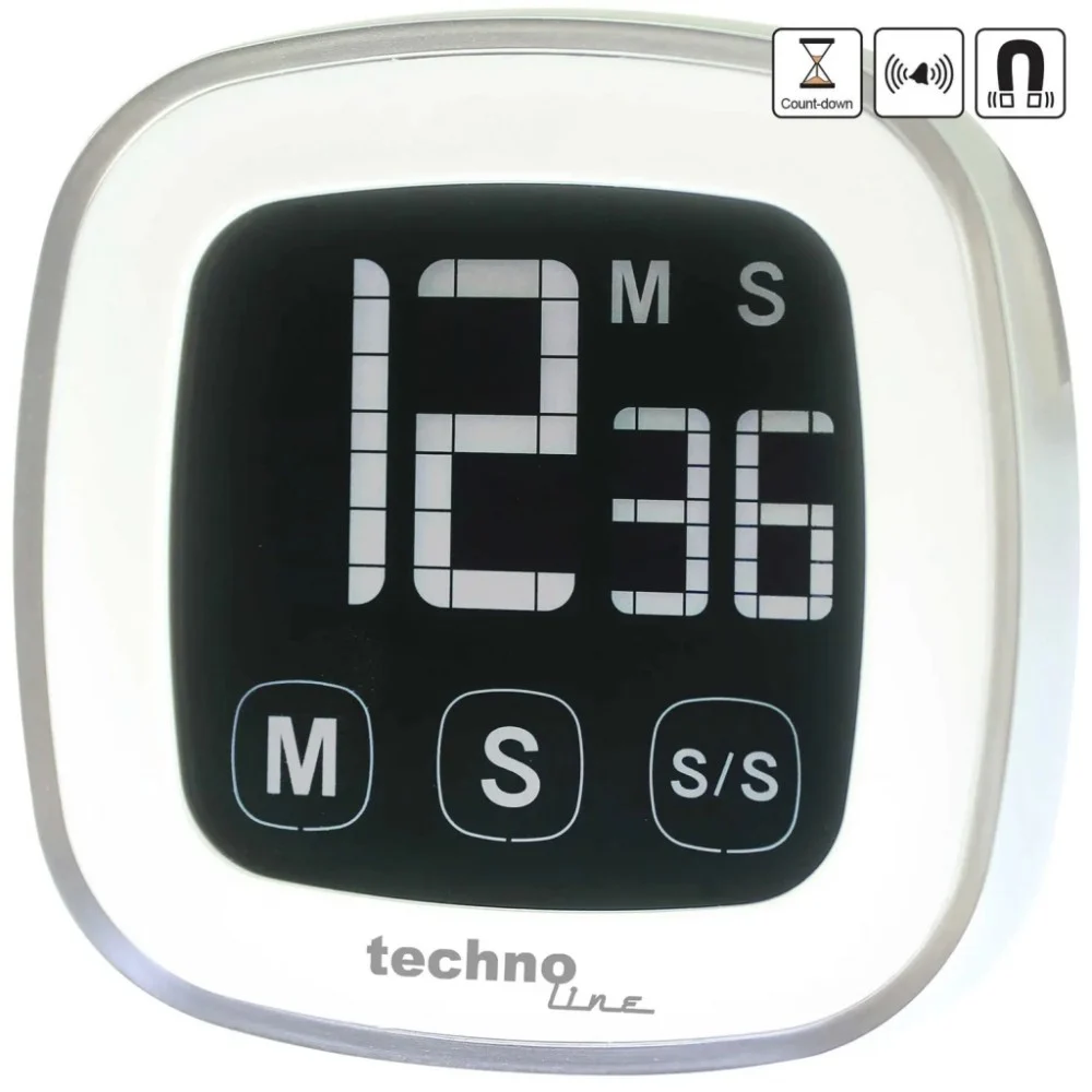 Таймер кухонний Technoline KT400 Magnetic Touchscreen White (KT400) — фото 4