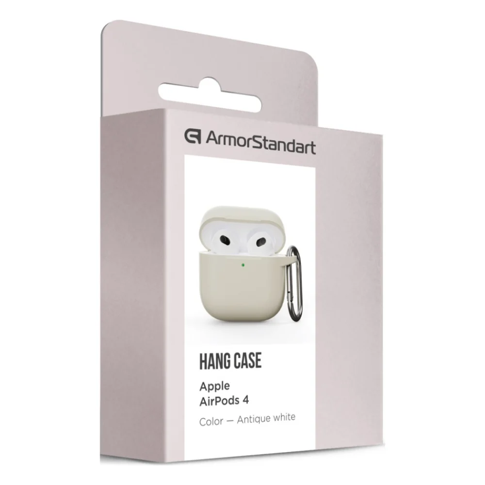 Чохол для навушників Armorstandart Hang Case для Apple AirPods 4 Antique white (ARM81279) — фото 3