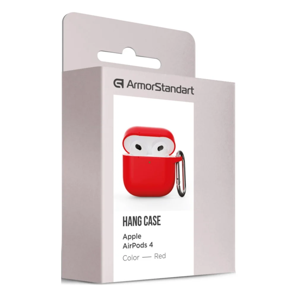 Чохол для навушників Armorstandart Hang Case для Apple AirPods 4 Red (ARM81293) — фото 3