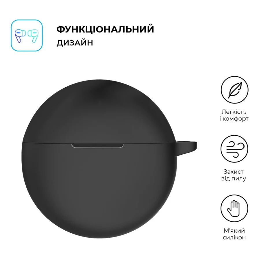 Чохол для навушників Armorstandart Hang Case для OPPO Enco Air2i/Air3i Black (ARM79943) — фото 2