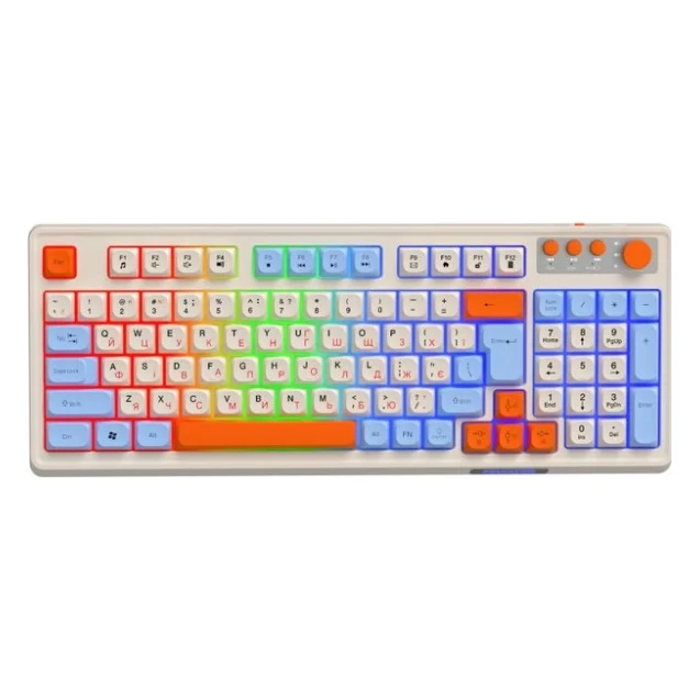 Клавіатура Maxxter KBGW-3C01-UA Wireless UA White