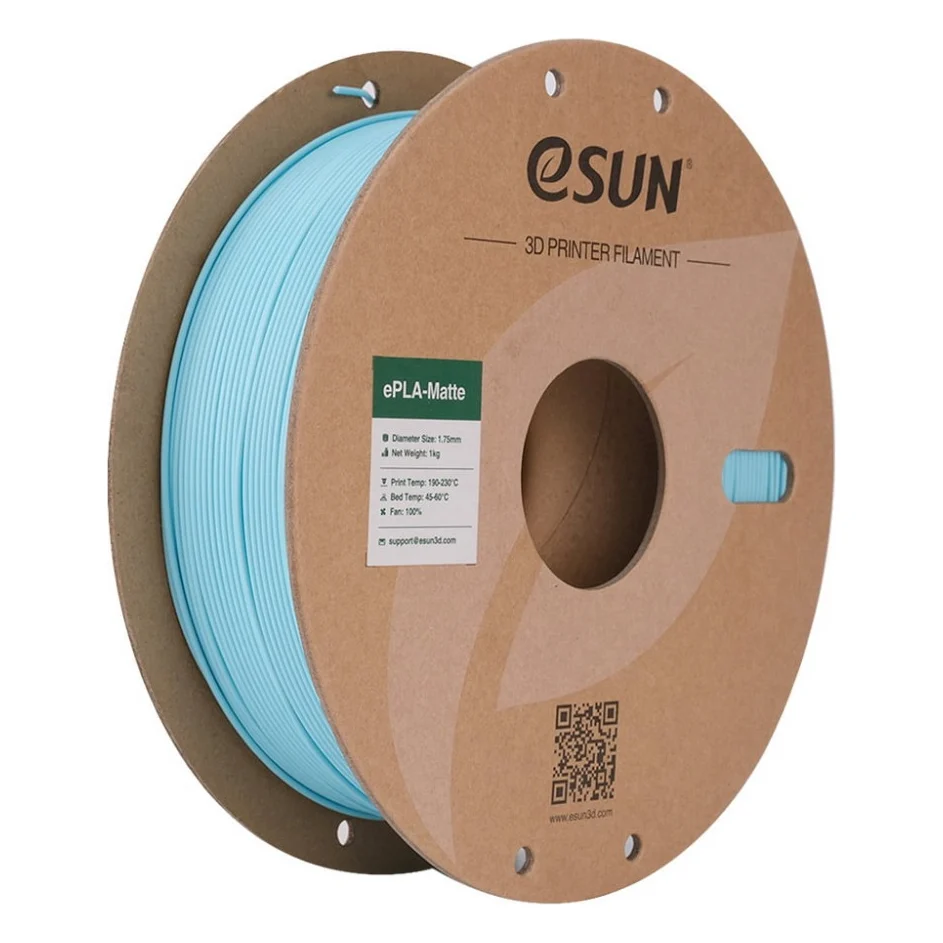 Пластик для 3D-принтера eSUN ePLA-Matte, 1,75мм, 1кг, blue (ePLA-Matte-P175LU1)