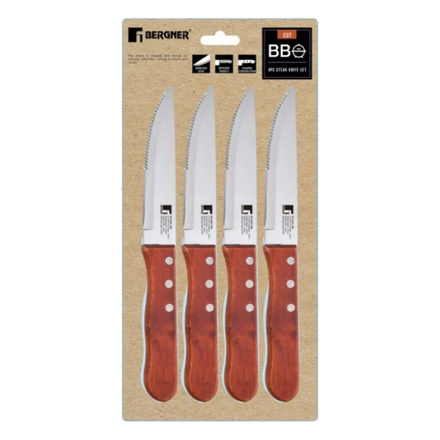 Набір ножів Bergner Bbq lovers для стейків, 4 предмети (BG-40201-MM) — фото 5