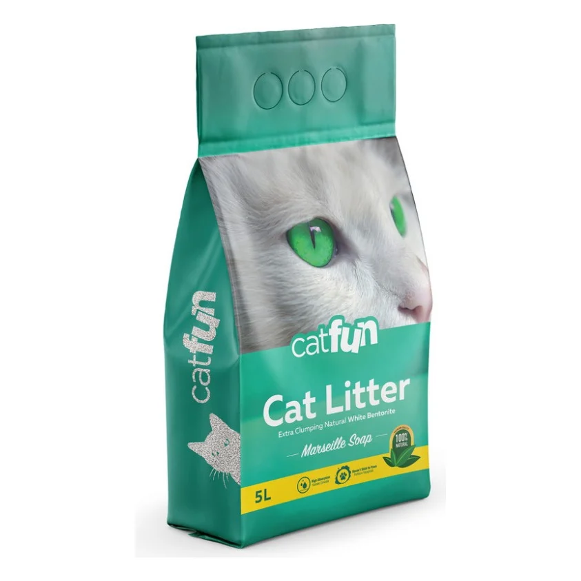 Наповнювач для туалету Catfun бентонітовий з ароматом марсельського мила 5 л (8683655071506)