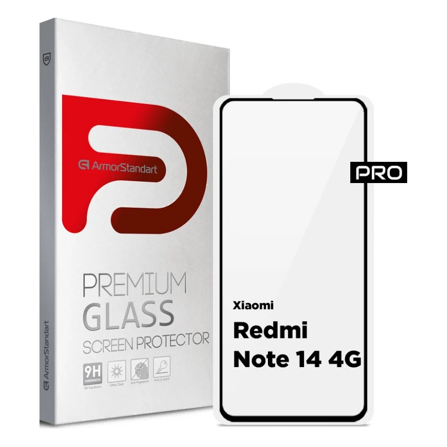 Скло захисне Armorstandart Pro Xiaomi Redmi Note 14 4G Black (ARM79679)