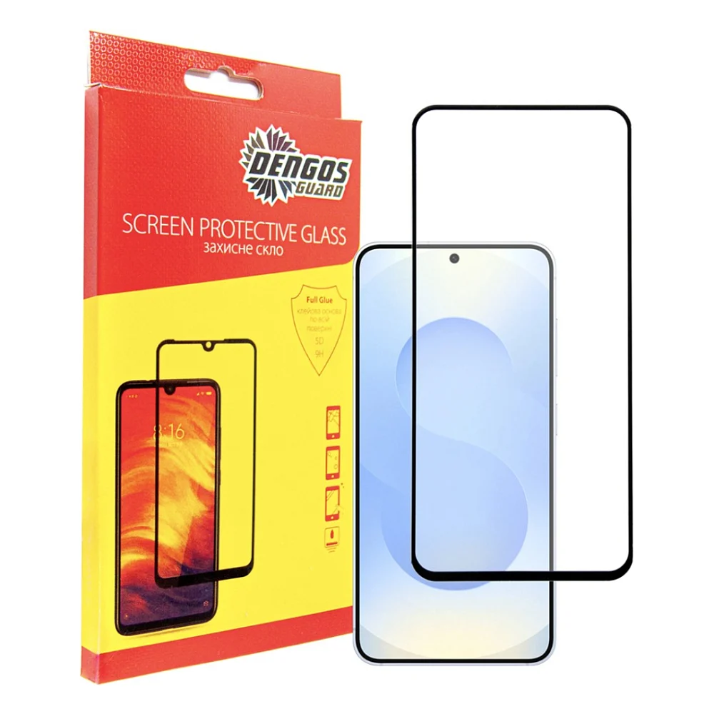 Скло захисне Dengos Full Glue Samsung Galaxy S25 (black) (TGFG-389)