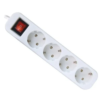 Мережевий фільтр живлення Defender S418 1.8m 4 роз switch White (992370)