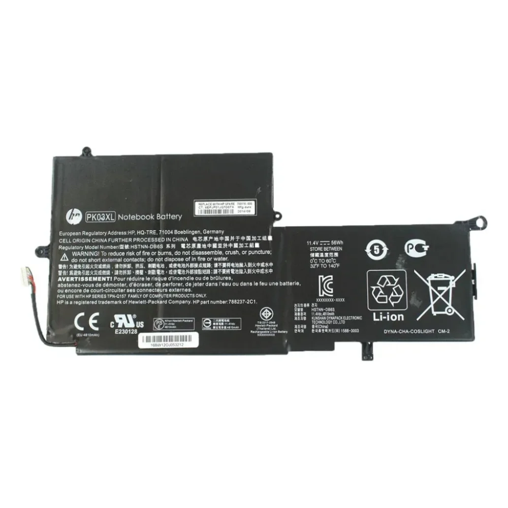 Акумулятор до ноутбука HP Spectre x360 13-4100 PK03XL, 4800mAh (55Wh), 3cell, 11.4V, Li-ion AlSoft (A71014)