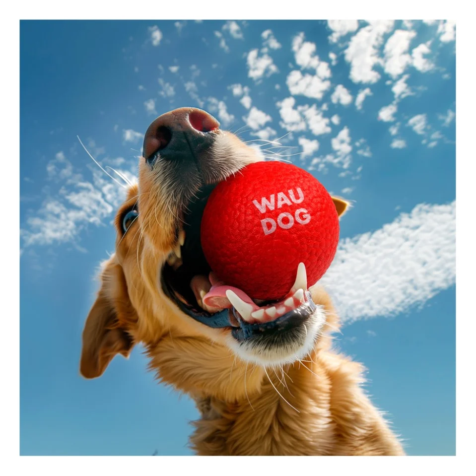 Іграшка для собак WAUDOG Fun Red Ball 70 мм (6001) — фото 5