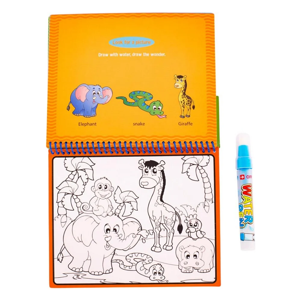 Розвиваюча іграшка Baby Team Книжечка-розмальовка водна Зоопарк (9030_зоопарк) — фото 3