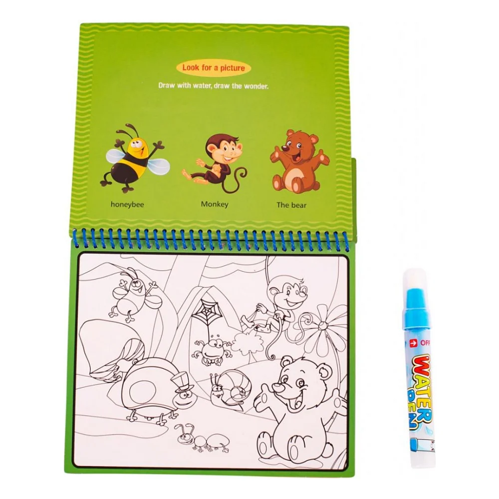Розвиваюча іграшка Baby Team Книжечка-розмальовка водна Зоопарк (9030_зоопарк) — фото 4