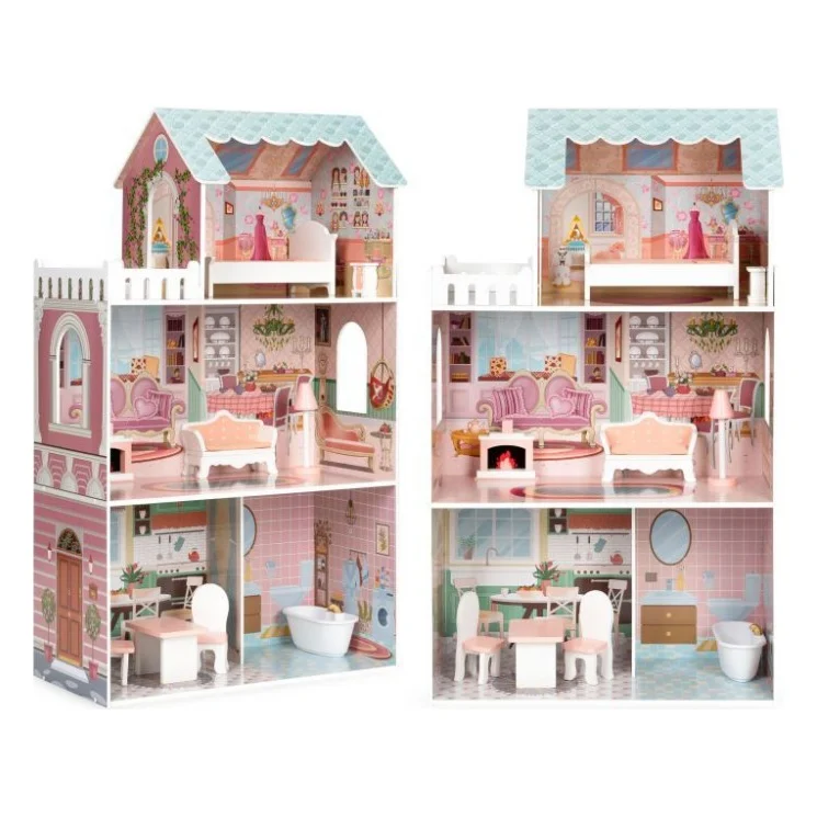 Ігровий набір Ecotoys Ляльковий будинок BIG Fresh Pink (D8112)
