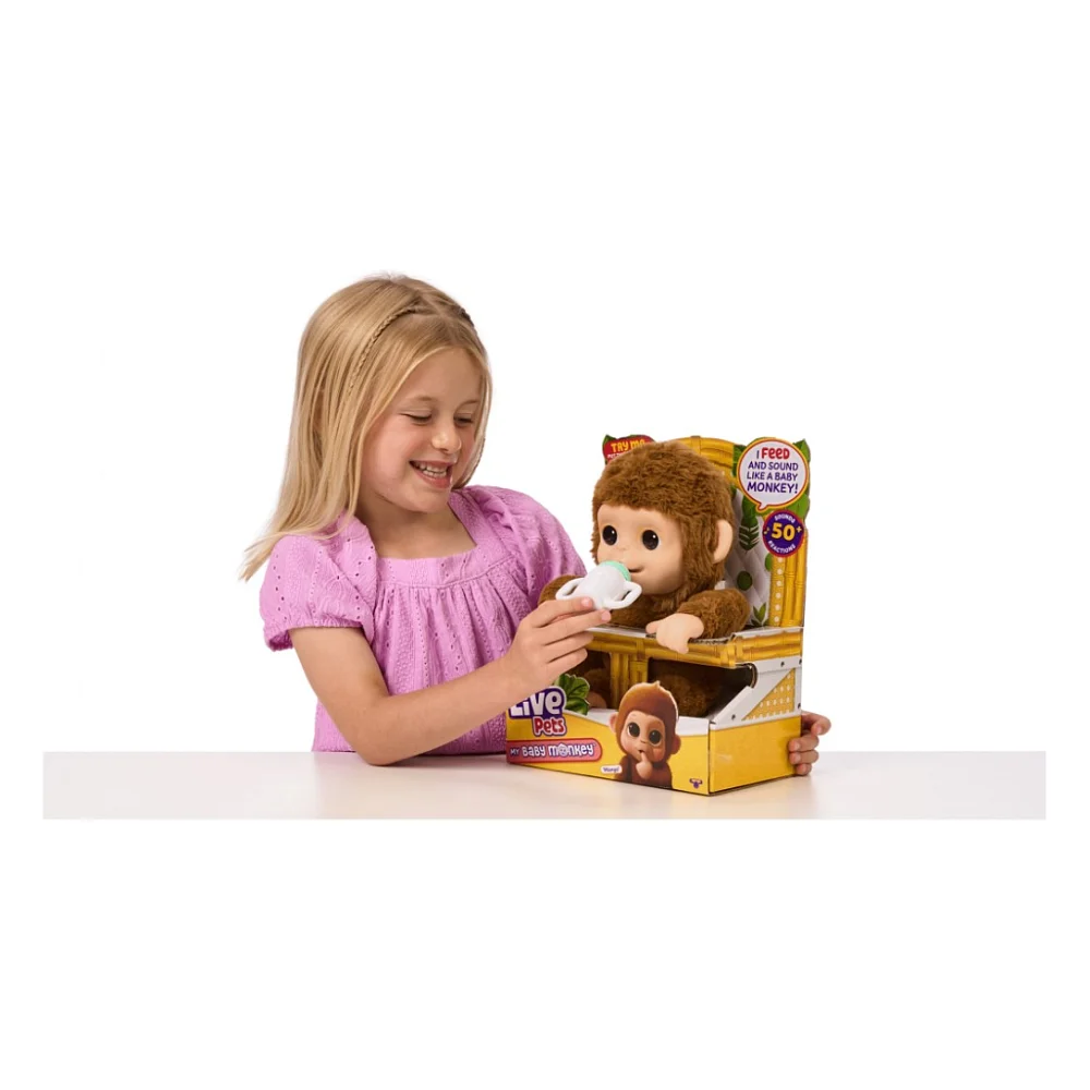 Інтерактивна іграшка Moose Little Live Pets Маленьке мавпеня (26558) — фото 5