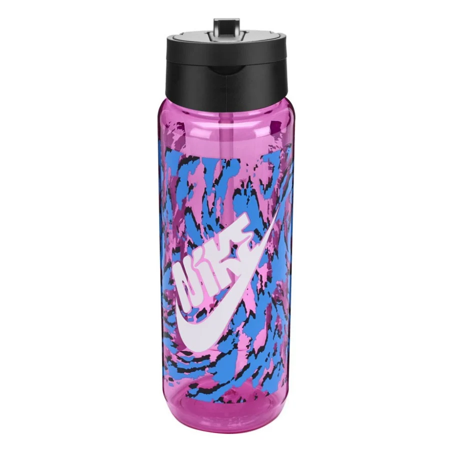 Пляшка для води Nike TR Renew Recharge Straw Bottle 24 OZ рожевий, чорний, білий 709 мл N.100.7643.660.24 (887791762474)