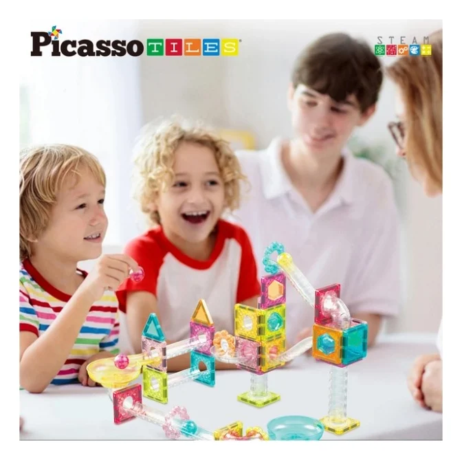 Конструктор Picasso магнітний Tiles Mini Diamond Marble Run Track Set 60 деталей (817338028299) — фото 7